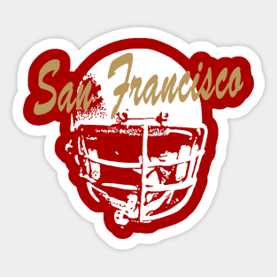 San Francisco Old School Football (Red) Sticker